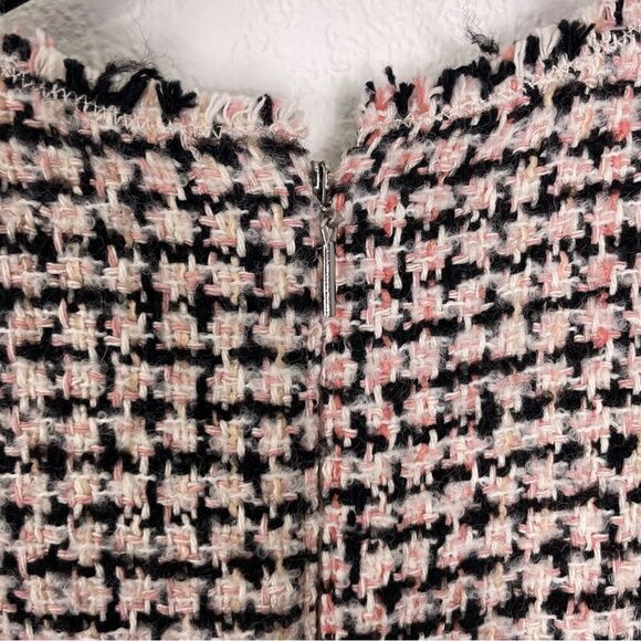 New Rebecca Taylor Pink and Black Tweed Sleeveless Dress - Picture 7 of 8